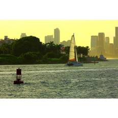 Breakwater Bay Sunset Miami Beach Agustavop Framed Art