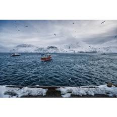 Breakwater Bay Fishing Boats Print Framed Art