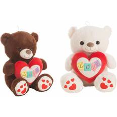 Teddy Bears Soft Toys BigBuy Teddy Bear Cuadri Love 32 cm