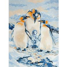 Paint by Number Penguin Family