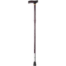 Health Drive Medical Lightweight Adjustable Folding Cane with T Handle, Black Floral