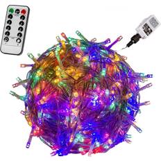 Bandes lumineuses vente Voltronic Guirlande LED IP44 400 LED - Multicolore/8 Modes Câble Transparent Bande lumineuse