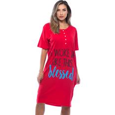 Red - Women Nightgowns Just Love 4361-112-3X Short Nightgown Sleep Dress for Women Sleepwear,Red Up This