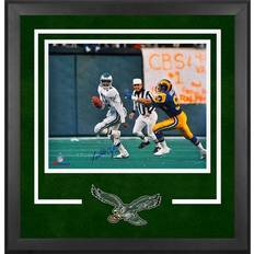 Philadelphia Eagles Sports Fan Products Fanatics Authentic Randall Cunningham Philadelphia Eagles Autographed Framed 16" x 20" White Jersey Scramble Photograph