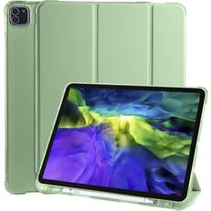 Apple iPad Pro 12.9 Surfplattafodral Apple iPad Pro 12.9 inch 2020 2018 tri-fold case Light Green