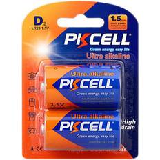 PKCELL 1.5V D Ultra Alkaline Battery 2-Pack