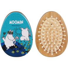 Teal Shaped Bamboo Hairbrush