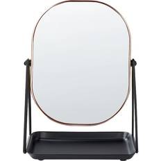 Rose Gold Makeup Mirrors Beliani Makeup Mirror 20 x 22 cm Rose Gold CORREZE