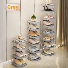 Plastic Shoe Racks Flemye Grey, 4 Shoe Rack