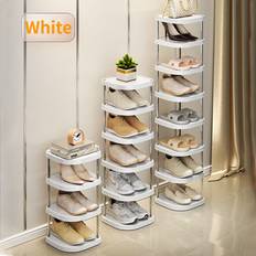 Plastic Shoe Racks Flemye White, 4 Shoe Rack