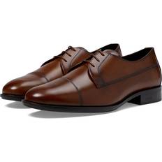 HUGO BOSS Men Low Shoes HUGO BOSS by Hugo Men's Colby Derby Cap-Toe Dress Shoes Brown