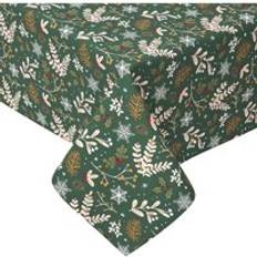 Florals Tablecloths Homescapes Festive Forest Christmas Tablecloth Green