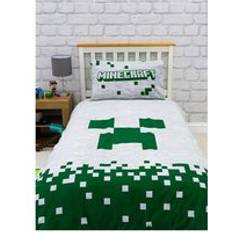 Minecraft Pixel Set Duvet Cover Green