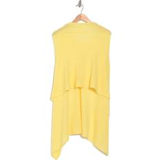 Yellow Capes & Ponchos Lightweight Lambswool Cowl Neck Poncho