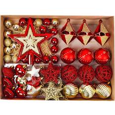 Valery Madelyn 70Pcs 3-17cm Luxury Baubles Balls Christmas Tree Ornament