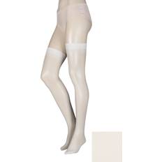 Blanc - Femme Collants Elle Pair Stockings 15 Denier 100% Nylon White One