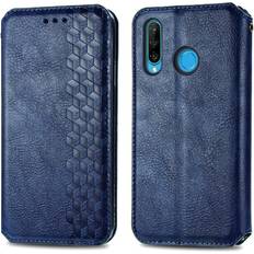 Huawei P30 Lite Wallet Cases GANGXUN Blue Case For Huawei P30 Lite Fashion Design Flip Cover Exquisite Business Wallet Function Leather Case