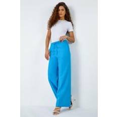 Clothing Roman Wide Leg Tie Front Stretch Trouser Turquoise