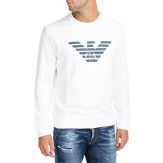Men - Modal Jumpers Emporio Armani Essential Jersey Logo Sweatshirt - White