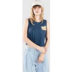 Denim / Jeansstoff Singleter Salty Crew Seventies Cropped Singlet blå denim