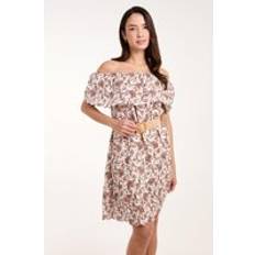 Brown - Women Dresses Blue Vanilla Bardot Broderie Mini Dress Chocolate