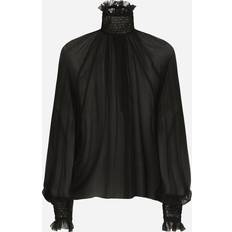 Dolce & Gabbana Silkebluse Med Skjorter Sort