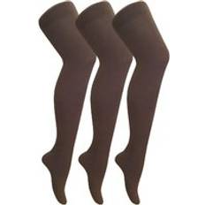 Brown Tights & Stay-Ups Sock Snob Pair Coloured Opaque Denier Plain Colour Tights Brown