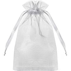 Tianfu 100 Pieces Of High-Grade Transparent Organza Bags, 4X6 Inch Jewelry Gift Bags, Suitable For Parties, Jewelry, Festivals