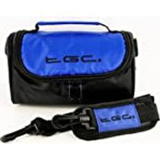 Camera Bags TGC kamerafodral till Sony Cyber-shot DSC-W710, DSC-WX300 med axelrem och bärhandtag, Dreamy Blue & Black