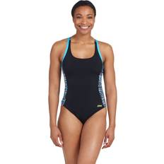 Multicoloured Swimsuits Zoggs Womens Namibia Atomback Swimsuit 12, Colour: Multicoloured