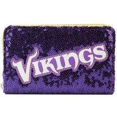 Wallets & Key Holders Loungefly Minnesota Vikings Sequin Zip-Around Wallet - Purple