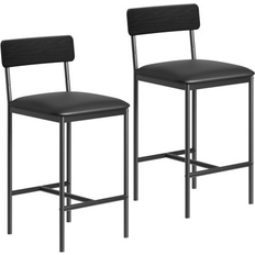 Ebern Designs Black Stools Ebern Designs 25.5"" Counter Seating Stool