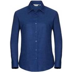 6XL Shirts Russell Oxford Easy-Care Long-Sleeved Shirt Pale Blue