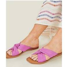 Accessorize Metallic Leather Knot Sandals