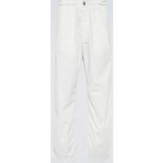 Stone Island Bukser Stone Island Marina Washed Cotton Canvas Trousers White