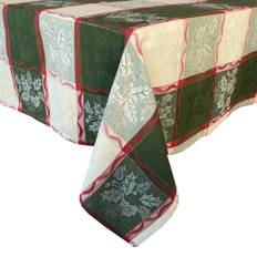 Lintex Golden Mistletoe Tablecloth Red