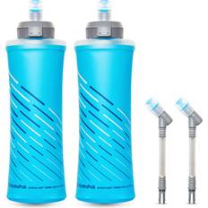 UltraFlask Speed 600ml 2-Pack Collapsible Soft Flask Water Bottle for Vests and Running Packs with Easy Open Cap 600 ml/20 oz Malibu Blue