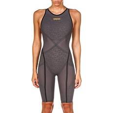 Arena Swimsuits Arena Powerskin Carbon Ultra Women's Open Back Racing Swimsuit, Dark Grey/Dark Grey/Gold