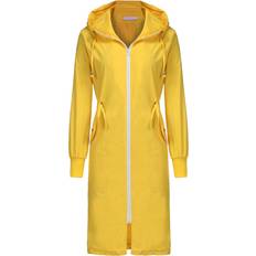 Yellow Rain Clothes Elesol ELESOL Womens Lightweight Raincoats Waterproof Long Windbreaker Active Outdoor Rain Jacket Yellow