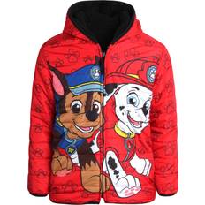 Outerwear Nickelodeon Boys' Paw Patrol Sherpa Coat Reversible Faux Fur Jacket, Classic Puffer Outerwear for Toddlers/Boys, 2T-20, 5-6, Red/Black