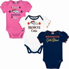 Gerber Baby Girl's NFL Pack Short Sleeve Onesie Bodysuit, Team Color, Months