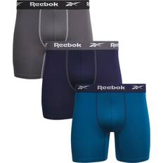 Reebok Men Men's Underwear Reebok Men's Underwear Performance Boxer Briefs 3 Pack Medium, Grey/Navy/Blue