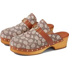 Coach Clogs Coach Finlay Textured Jacquard Clog Cocoa/Burnished Amber