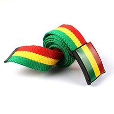 Men - Yellow Belts Rasta Jamaican RGY Canvas Belt with Styilish Buckle