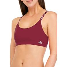 Adidas Red Bras adidas Women's Active Micro Flex Wireless Seamless Lounge Bra, Burgundy