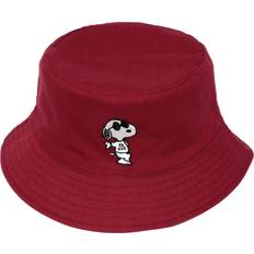 Red Hats Concept One Peanuts Snoopy Bucket Hat, Packable Travel Hat, Wide Brim Summer Hat Burgundy