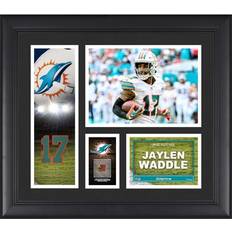 Sports Fan Products Fanatics Authentic Jaylen Waddle Miami Dolphins Framed 15" x 17" Player Collage with Piece of Game-Used Ball