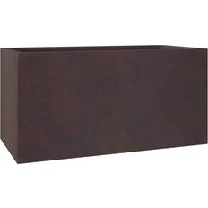 Leisuremod Bloom Rectangular Fiberstone and Clay Planter for