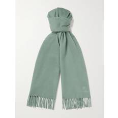 Loro Piana Scarfs Loro Piana Fringed Cashmere Scarf Men Green