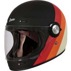 Vega Primitive Full Face Helmet - Matt Beige/Orange/Red/Black